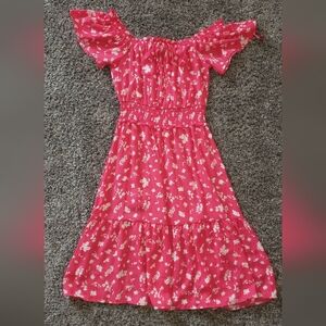 Jessica Simpson| Ruffled Smocked Off-Shoulder Sundress Wedding Guest Dress